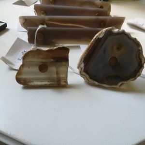 NO LONGER AVAILABLE West Elm Agate and Brass Knob